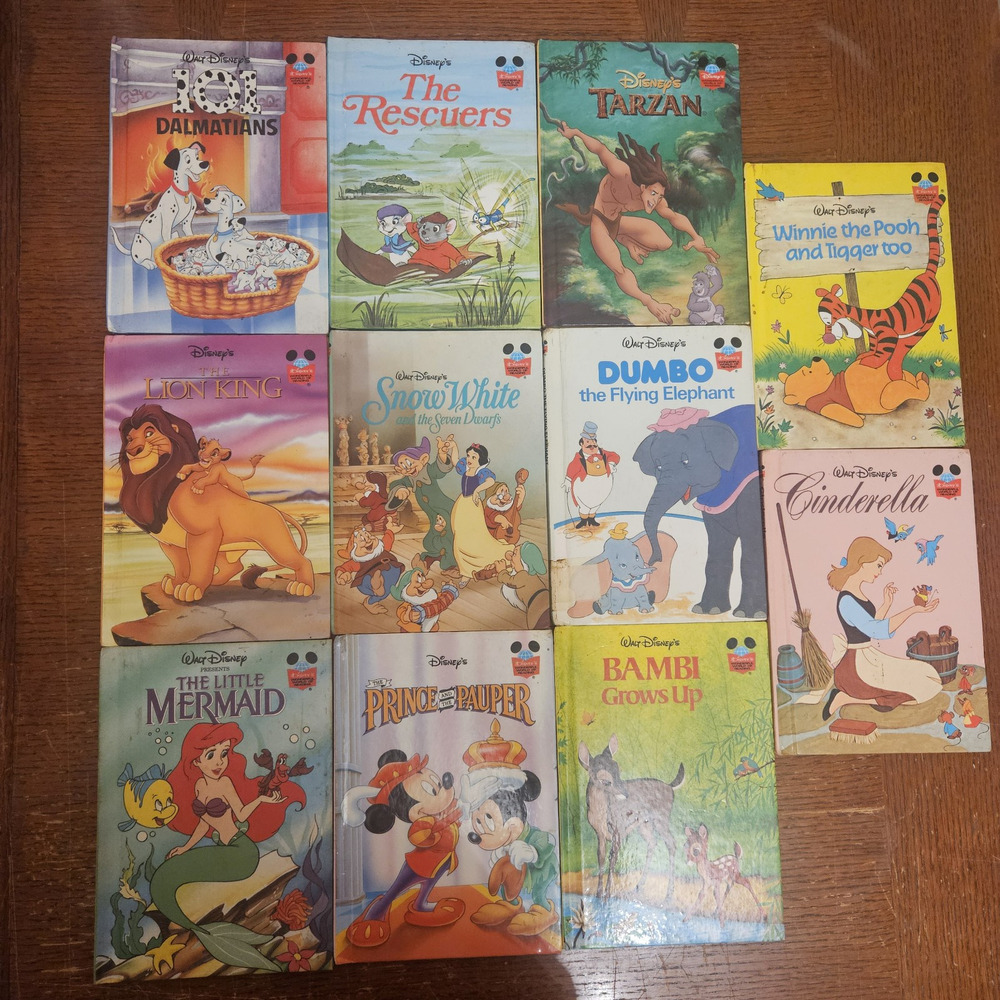 LOT OF 11 Disney Wonderful Word of Reading‎ Books Hardback 70s 90s